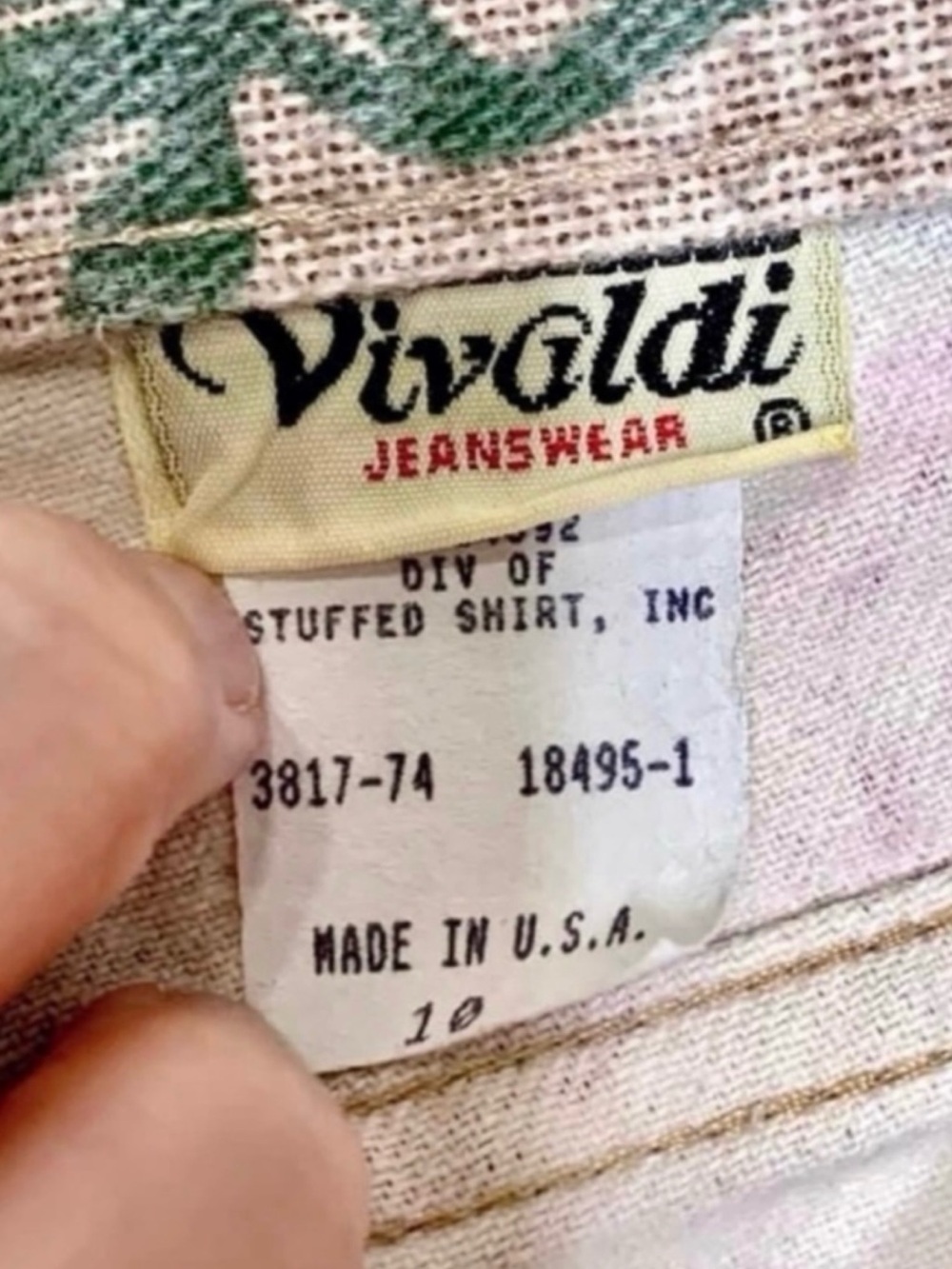 Vivaldi 80s Floral High Rise Jeans Women’s Size 4 Made in USA - Picture 5 of 7